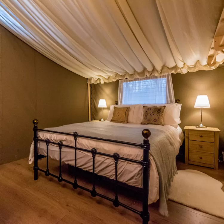 Shillingridge Glamping Marlow Safari Tent Bed Sleep