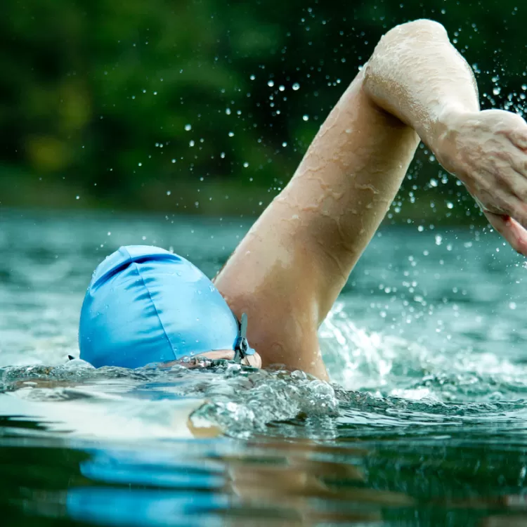 Wild swimming in the river Thames